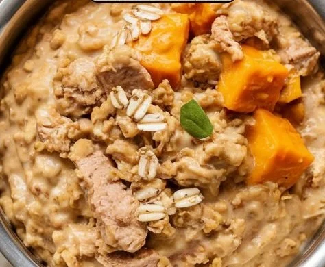 Homemade turkey and pumpkin dog meal recipe for healthy dogs