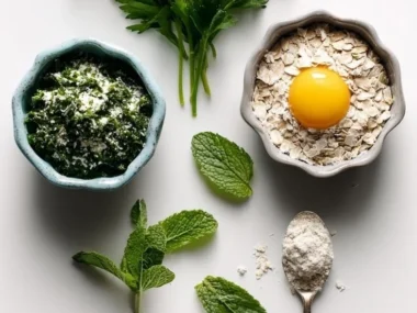 Homemade Parsley and Mint Dog Treats for fresh breath and tasty rewards