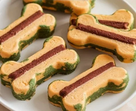 Homemade pumpkin and banana frozen dog treats for pets