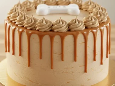 Delicious pumpkin and peanut butter dog cakes for pets