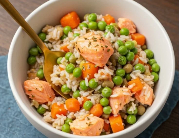 Healthy Salmon Brown Rice dog food for optimal canine nutrition