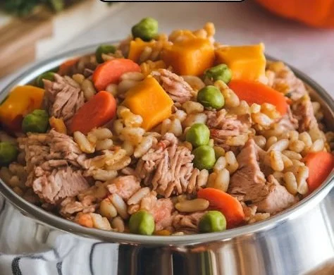 Turkey and Pumpkin dog food in a bowl, nutritious and delicious for your dog.