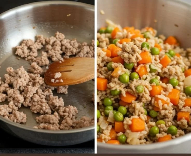 Dog enjoying Turkey and Pumpkin Dog Food in a bowl.