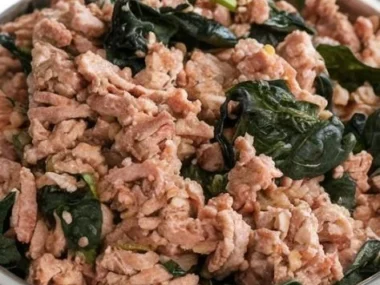 Turkey and Spinach Dog Food for healthy canine nutrition