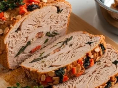 Homemade Turkey Loaf for Dogs recipe with fresh ingredients