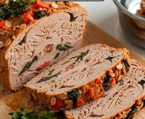 Homemade Turkey Loaf for dogs served in a bowl, nutritious and tasty.