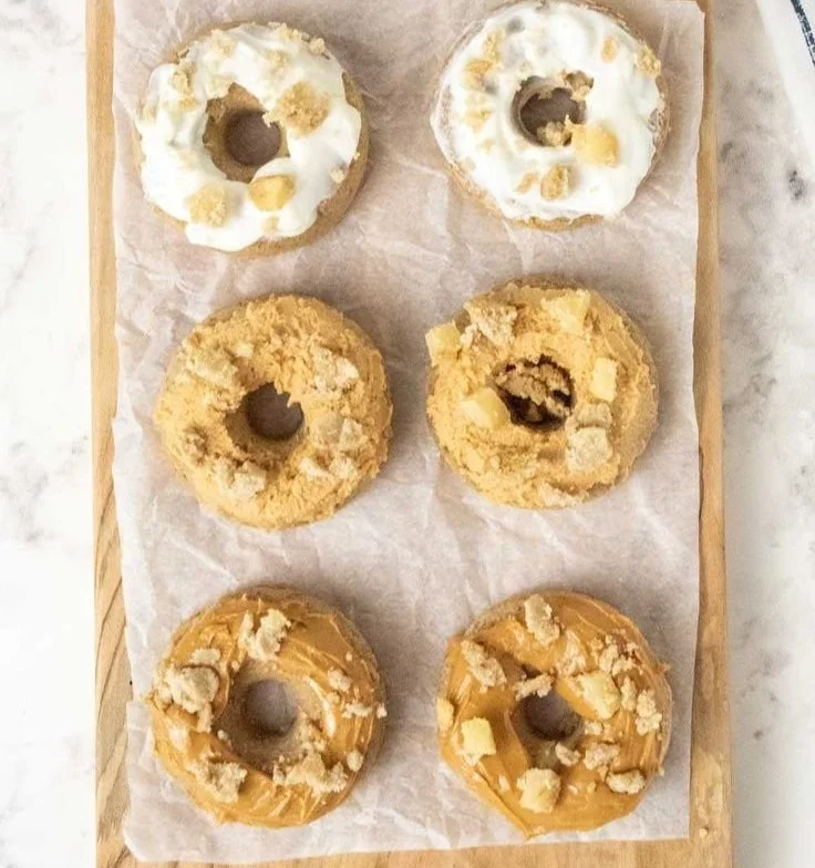 Homemade apple dog donuts for pets