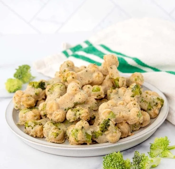 Homemade Chicken and Broccoli Dog Treats for healthy dogs