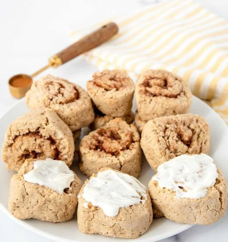 Freshly baked Cinnamon Roll Dog Treats for happy dogs