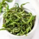 Dehydrated green beans for dogs, a healthy snack option.