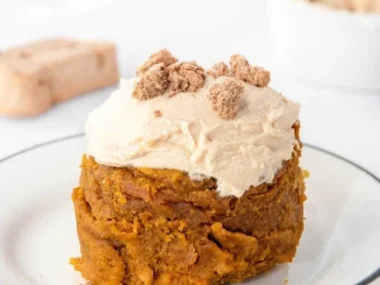 Delicious mug cake for dogs, perfect for a special treat.