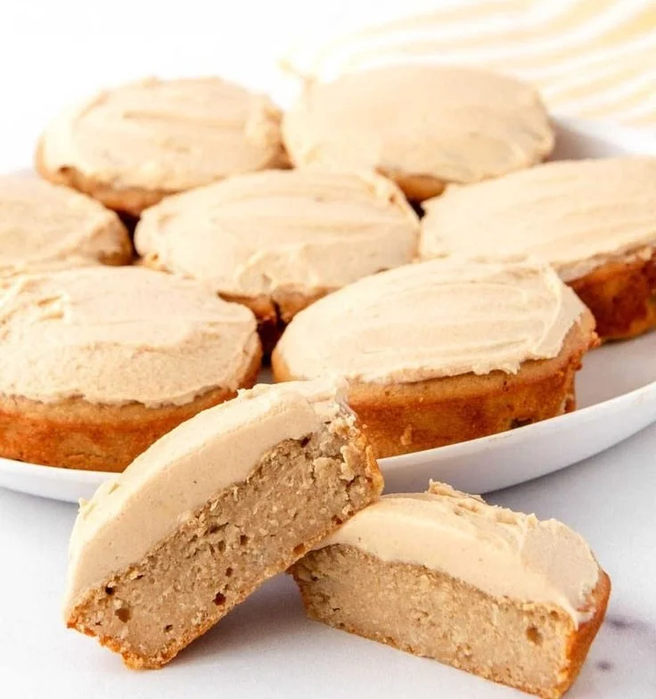Homemade Peanut Butter Banana Pupcakes for dogs, a healthy treat