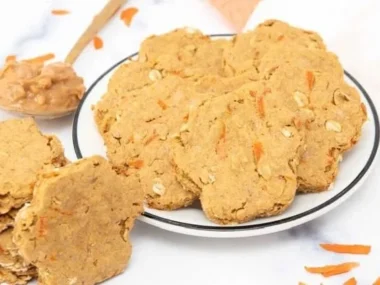 Homemade Peanut Butter Carrot Dog Treats for healthy dog snacks