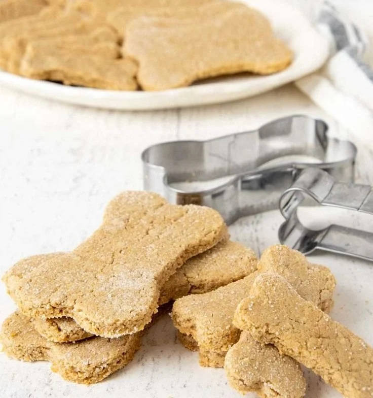 Homemade peanut butter oatmeal dog treats for happy pets
