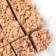 Homemade Rice Krispie Treats for Dogs in a colorful bowl