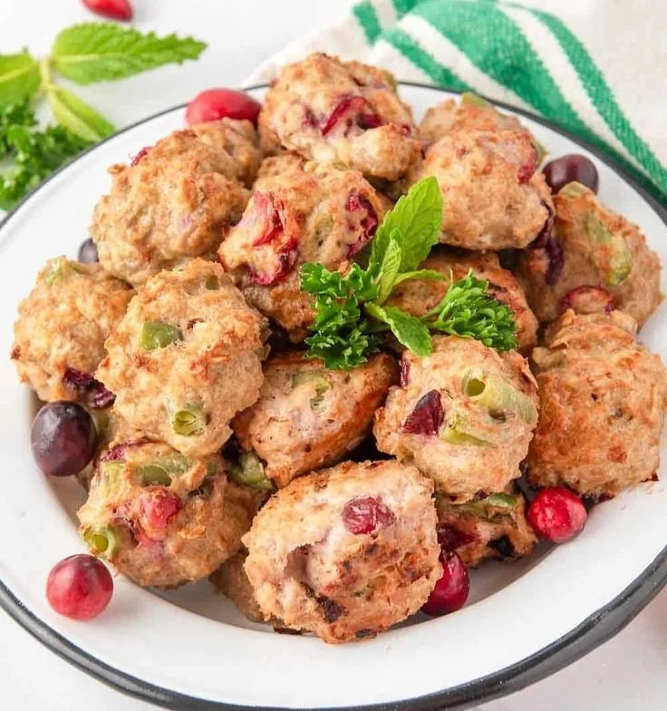 Homemade turkey meatballs for dogs in a bowl